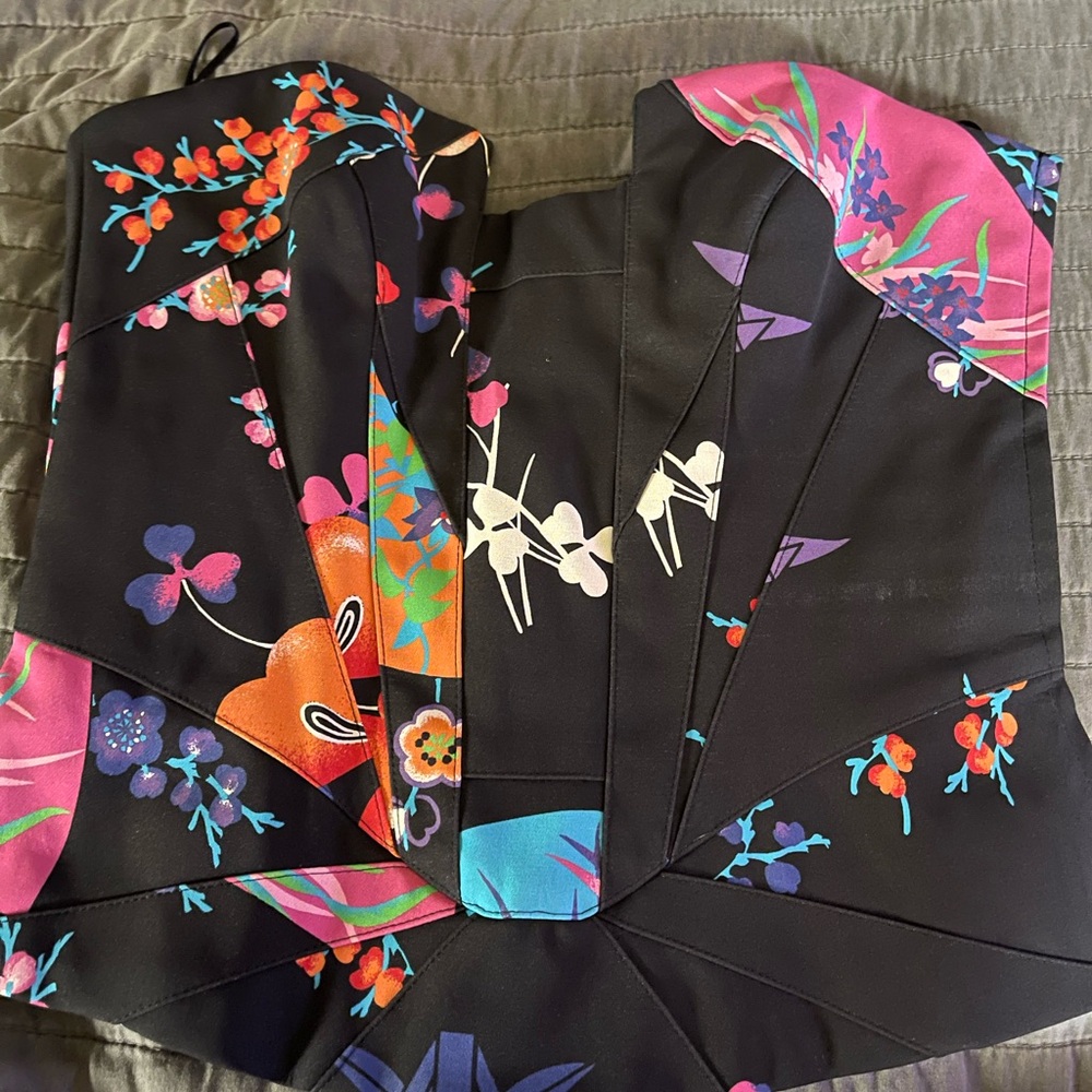 Floral Strapless Corset Top